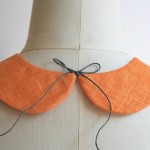 ORANGE SKETCH PRINT ROUND COLLAR -last one remaining - Image 2