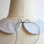 GREY SKETCH PRINT ROUND COLLAR -last one remaining - Image 2