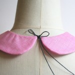 PINK SKETCH PRINT ROUND COLLAR - last one remaining - Image 2