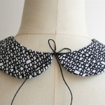 BLACK AND WHITE LOOPS PRINT ROUND COLLAR - - Image 2