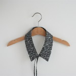 BLACK AND WHITE LOOPS PRINT SHIRT COLLAR - last one remaining - Image 2