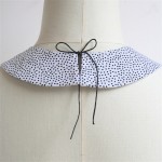 BLACK POLKA DOT PRINT FLAT COLLAR - - Image 2