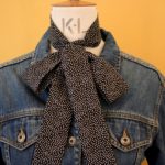 BOWORTHY - SCARF TIE IN BLACK with WHITE POLKA DOT - Image 5