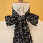 BOWORTHY - SCARF TIE IN BLACK with WHITE POLKA DOT - Image 4