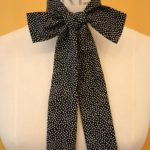 BOWORTHY - SCARF TIE IN BLACK with WHITE POLKA DOT - Image 8