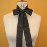 BOWORTHY - SCARF TIE IN BLACK with WHITE POLKA DOT - Image 7