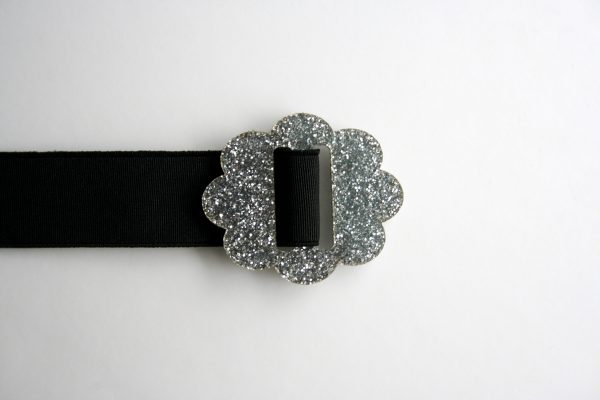 GLITTER CLOUD BELT- SILVER