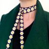 LEXI - DAISY PRINT - EXTRA LONG SKINNY SCARF TIE - ALSO AVAILABLE IN OTHER PRINTS - Image 5