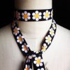 LEXI - DAISY PRINT - EXTRA LONG SKINNY SCARF TIE - ALSO AVAILABLE IN OTHER PRINTS - Image 11