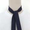 LEXI - DEEP BLUE DENIM- EXTRA LONG SKINNY SCARF TIE - Image 4