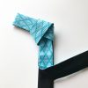 REVERSIBLE SKINNY - Aqua blue diamond grid print with Black - Image 6