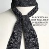 BOWORTHY - SCARF TIE IN BLACK with WHITE POLKA DOT - Image 3