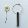 DOUBLE STEM GOLD HOOP - BLACK & STONE - Image 3