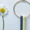 DOUBLE STEM GOLD HOOP - LEMON & CHARCOAL - Image 6