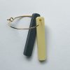 DOUBLE STEM GOLD HOOP - LEMON & CHARCOAL - Image 4