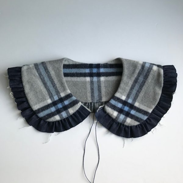 Blue Plaid Big Collar