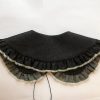 Metallic Black denim Big Collar with Frayed Detail - Image 4