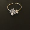 NEW - CRYSTAL QUARTZ  CLUSTER EARRING - GOLD 25mm - Image 3